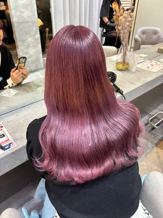 ロング カラー 🐈⬛momo🐾 ブリーチ・Wカラーのヘアスタイル