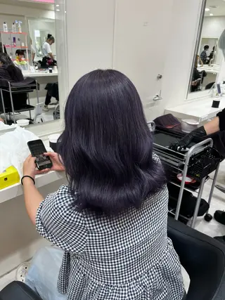セミロング カラー 💟RINNA 艶カラー💟のヘアスタイル