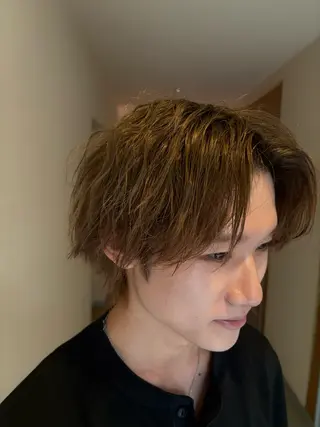 ミディアム カラー パーマ コバヤシ カイトのヘアスタイル