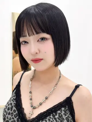 ショート カラー ヘアアレンジ 縮毛矯正🤍 盛れるボブ/ひかりのヘアスタイル