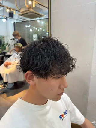 ミディアム カラー パーマ メンズ HARBOR ゆづきのヘアスタイル