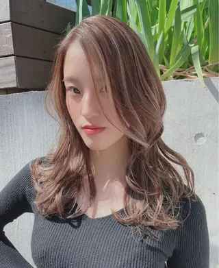 ロング カラー レイヤーカット 赤み消し　店長/大和のヘアスタイル