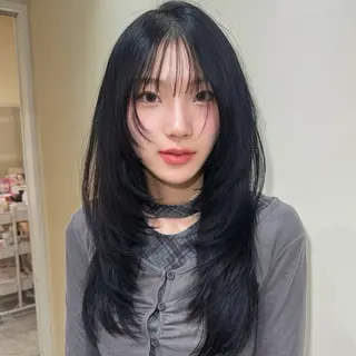 ロング カラー ヘアアレンジ レイヤーカット🤍 RINAのヘアスタイル