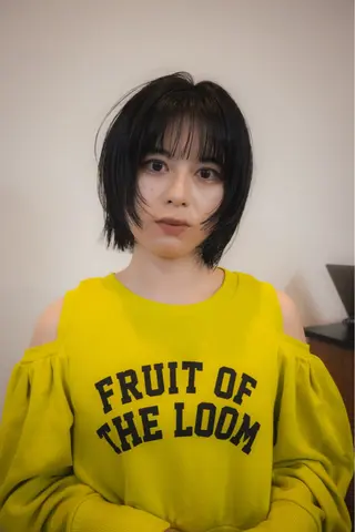 ミディアム ボブレイヤー募集中 出島　凜平のヘアスタイル