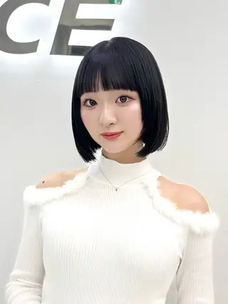 ショート カラー ヘアアレンジ 縮毛矯正🤍 盛れるボブ/ひかりのヘアスタイル