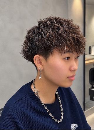 ショート パーマ 札幌メンズパーマ特化 スタイリスト 村上のヘアスタイル