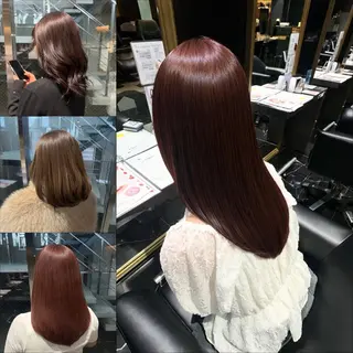 ミディアム カラー 佐々木やすは/ レディースモデル募集のヘアスタイル