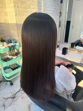 ロング 自然な縮毛矯正/ ワタナベアツヤのヘアスタイル