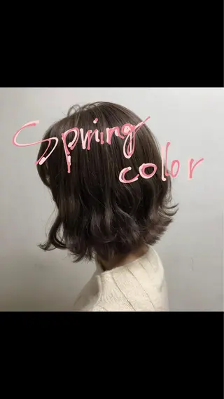 ミディアム カラー パーマ ヘアアレンジ 川上 智汐のヘアスタイル