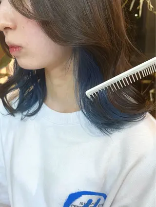 ミディアム カラー 似合わせカット Rinka🌻のヘアスタイル
