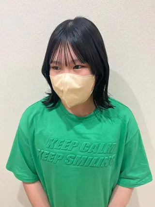 ミディアム カラー 外国人対応 佐久間のヘアスタイル