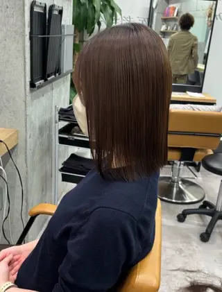 ミディアム mai/天神美容室 【丸みショート】のヘアスタイル