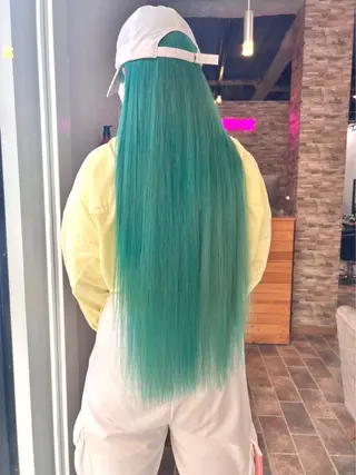 ロング カラー ヘアカラー&縮毛矯正 STAR☆RIVERのヘアスタイル