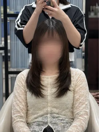 セミロング Ash池袋 縮毛矯正 /レイヤー🌙ゆきのヘアスタイル