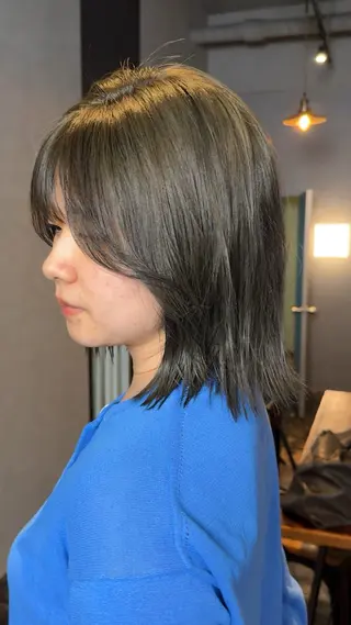 ミディアム カラー 透明感カラー/パーマ 🌀アオノのヘアスタイル