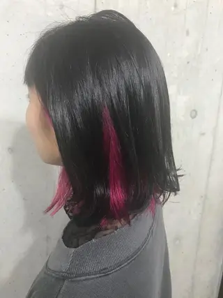 ミディアム カラー パーマ ヘアアレンジ メンズ キッズ ネイル マツエク・マツパ サロンドミルク 渋谷高比良のヘアスタイル