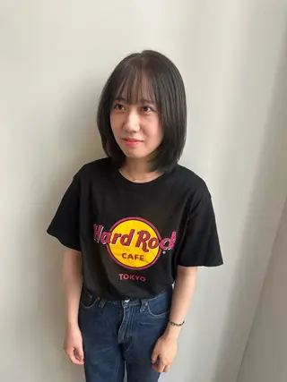 ミディアム カラー 西村 奈桜のヘアスタイル