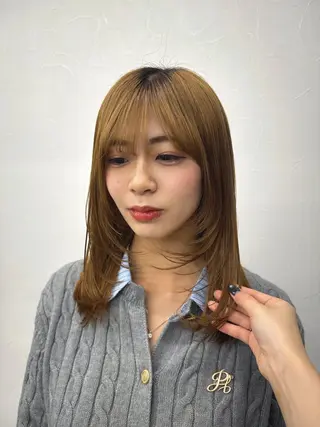 ミディアム 🎀うる艶モテ髪🎀 透明感/ユナのヘアスタイル