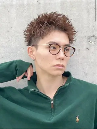 ショート メンズパーマ熊谷 フェザー/SOTAのヘアスタイル