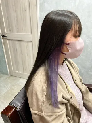 ロング カラー 家坂 佑のヘアスタイル