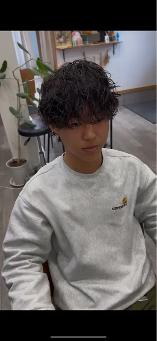 パーマ メンズ ✨ブリーチ無しWカラ ー・メンズ✨佐藤秀太のヘアスタイル