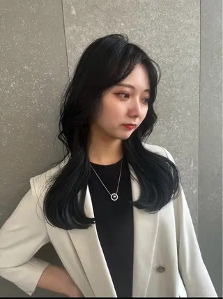 ミディアム 山崎/ボブ縮毛矯正 レイヤー髪質改善のヘアスタイル