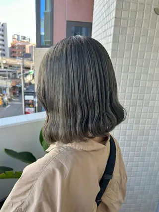 カラー 銀座:似合わせカラー オリーブ🫒アレンジのヘアスタイル