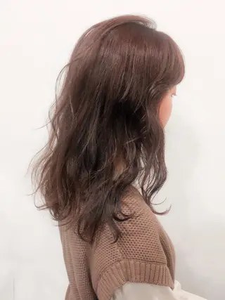 セミロング カラー ダメージレスサロン✨ kayo🌱のヘアスタイル