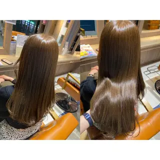 カラー 🩵盛れる顔周り/ 艶カラーemi🩵のヘアスタイル