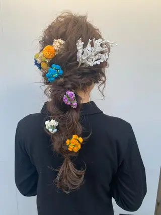 ロング ヘアアレンジ ハブヘアー ハブヘアーのヘアスタイル