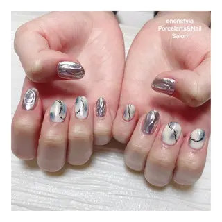 ミディアム ネイル 🐾enen style 🐾のネイルデザイン