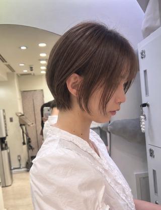 ショート 韓国ヘア🇰🇷／ 艶カラー鈴木萌愛🩶のヘアスタイル
