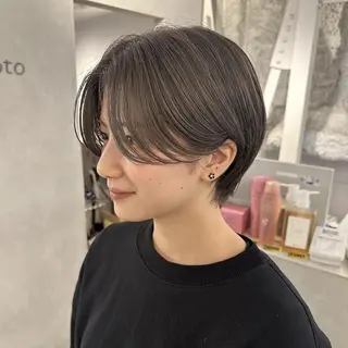 ショート カラー 骨格診断で絶対可愛い ✨丸みショート✨凌弥のヘアスタイル