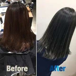 ミディアム カラー 前髪の割れ癖を治す プロ✂️ヒロのヘアスタイル