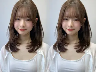 セミロング カラー レイヤー×髪質改善✨ 渋谷/佐藤侑哉のヘアスタイル