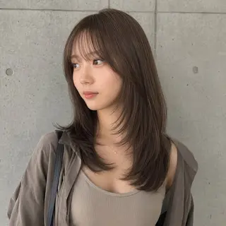 ロング カラー 盛れる顔まわりカット 髪質改善/渋谷/れんのヘアスタイル