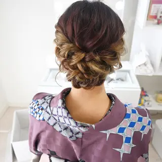 ヘアアレンジ 麻優 ヘアセットのヘアスタイル