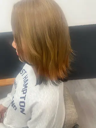 ミディアム カラー 縮毛矯正メンズパーマ 髪質改善特化のヘアスタイル
