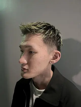 ショート カラー パーマ ヘアアレンジ メンズ 【毛流れヘア】 人気No.1/ユウキのヘアスタイル