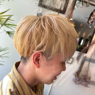 ショート カラー メンズ 💜推しインナー カラー/菊池柊真💜のヘアスタイル