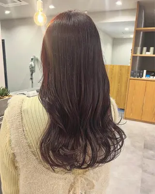 ロング カラー パーマ ヘアアレンジ メンズ 透明感カラー/ 新潟万代/池野里衣のヘアスタイル