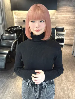 ミディアム レイヤーカット/髪質 改善/ダブルカラーのヘアスタイル