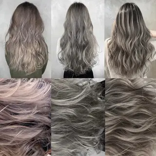 セミロング カラー パーマ ヘアアレンジ newi saLyu ネウィ サリューのヘアスタイル