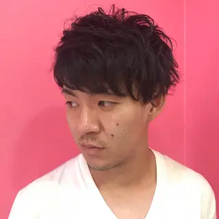 ショート パーマ メンズ Vir by browのヘアスタイル
