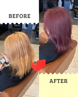 カラー 沖本 あやののヘアスタイル