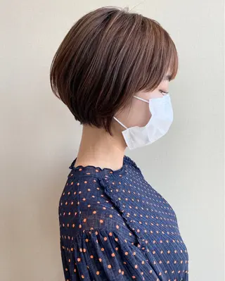ショート レイヤーカット*艶* 蒲生四丁目*山保美月のヘアスタイル