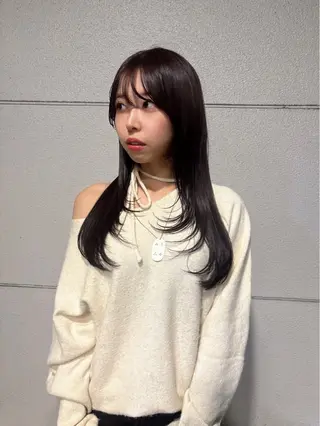 ロング カラー 安藤楓華 fuka andoのヘアスタイル