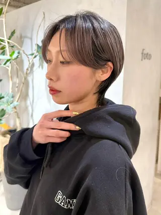 ショート カラー 骨格診断で絶対可愛い ✨丸みショート✨凌弥のヘアスタイル