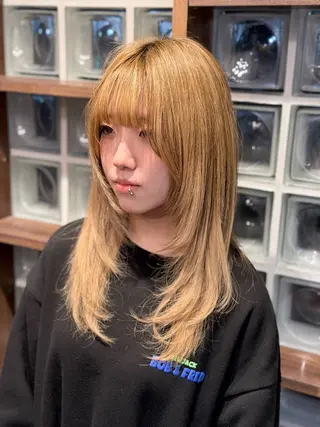 ミディアム 岡田怜大hair cranialのヘアスタイル