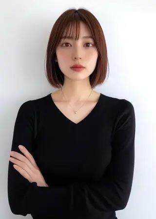 ミディアム 韓国風/髪質改善/ ナガヤアキラのヘアスタイル